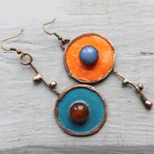 1 Par De Brincos De Gota Estilo Bohemian Fashion E Criativo Com Design Único, Adequado Para Uso Diário Das Mulheres