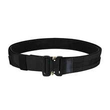 1pc Men's Waist Belt With Quick Release Metal Buckle, Tactical Belt Hook And Loop Design - Black - View 4