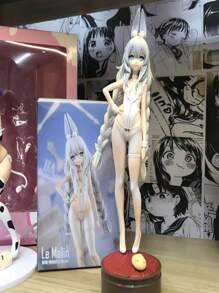 1 figura de modelo de chica del conejo blanco desgarbado y del Conejo Malvado No. para escritorio, decoración de estantería y coleccionable de anime - conejita - Ver 1