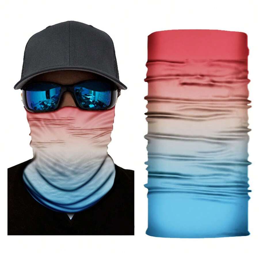 Sun Protective Anti UV 1pc Gradient Cycling Neck Cover - Multicolor - View 1
