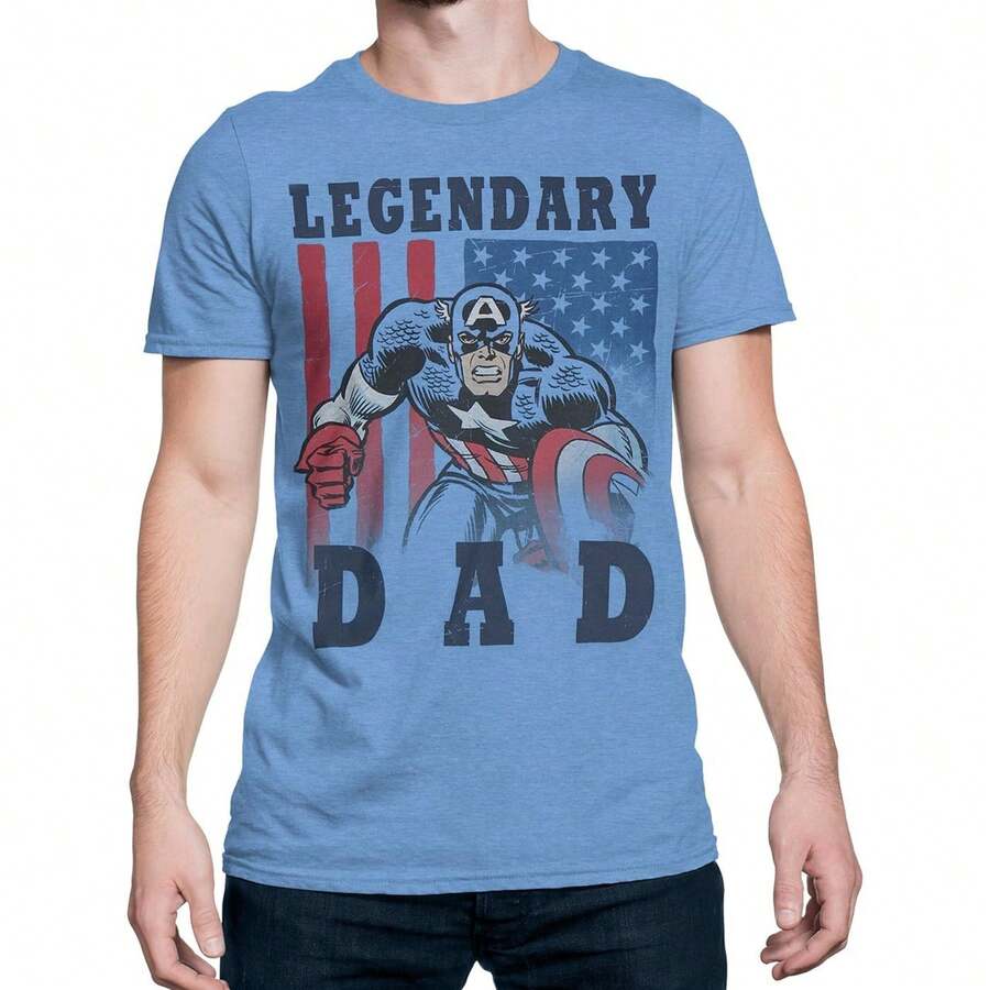 Legendary Dad Men's T-Shirt - Màu xanh lam - Xem 1
