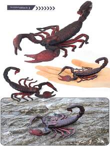 Pvc逼真蠍子模型,教育科學玩具裝飾昆蟲世界景觀,兒童禮品,便攜式 - 彩色 - 查看 6