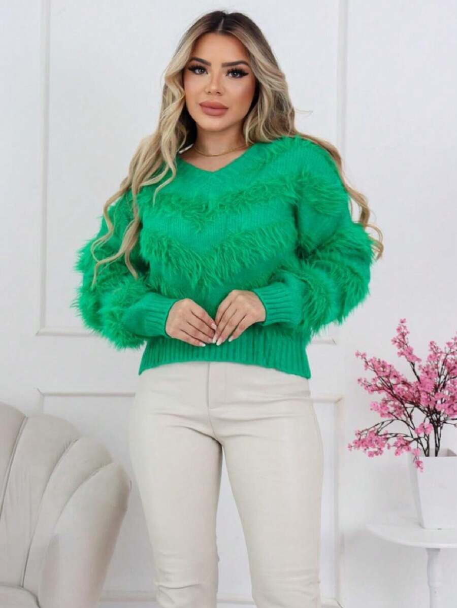 Women Sweaters - màu xanh lá - Xem 1