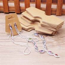 100pcs Paper Pink/White/Black/Kraft Color 12x4.5cm Packaging Bags For Necklaces, Earrings, And Small Jewelry - 100pc - View 8