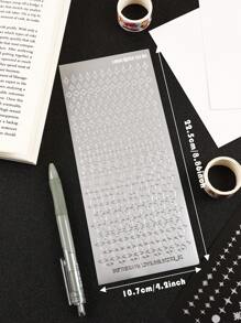 1 pieza Etiqueta adhesiva con estampado en caliente dorado/plateado con forma de estrella plateada, perfecta para scrapbooking, diarios DIY, álbumes, decoración de cajas de regalo, útiles escolares, regreso a clases