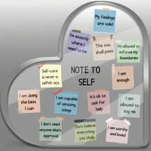 自我激励装饰提醒 - 用于治愈心理健康的心形亚克力礼物，用于学校辅导办公室和办公桌的印刷装饰 - 为学校辅导员和治疗师提供的办公室礼物 - 白色 - 查看 1