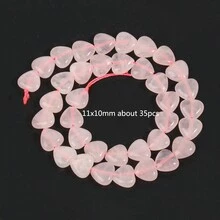 11x10 毫米心形天然瑪瑙拉長石東陵石英珠散裝間隔珠用於製作珠寶 Diy 發現物 - 11x10mm about 35pcs - 查看 4