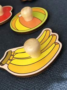 1套寶寶教育手抓板，配有蒙特梭利早期學習拼圖，提高認知能力和培養能力，3D木製拼圖玩具聖誕感恩節禮物 - 彩色 - 查看 3