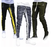 Comfortable Elastic Casual Pants For Men Fashion Winter Sports Pants For Men - 黑色 - 查看 3