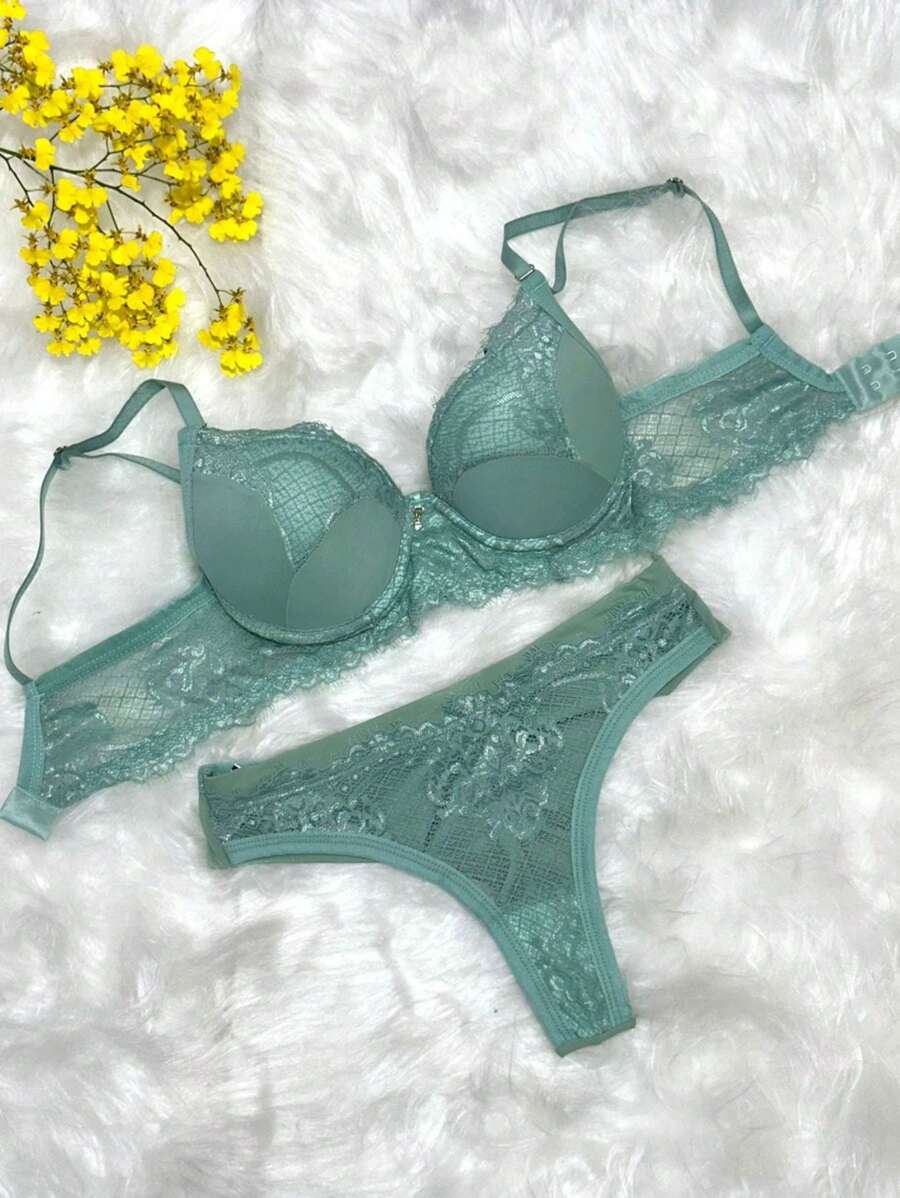 Women Bra & Panty Sets - 薄荷綠 - 查看 1