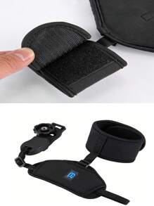 1 件相機腕帶,適用於單眼/微單相機,潛水材質製成,方便,柔軟,減壓,快速釋放,復活節 - 黑色 - 查看 4