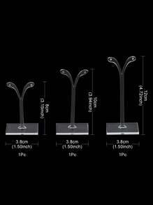 3 件/組透明壓克力樹枝設計耳環展示架,適合懸掛或展示耳環和珠寶 - 無色 - 查看 4