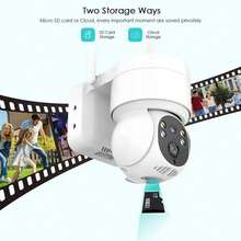 1pc 4mp Outdoor Solar Power Wifi Camera With Dual Panels, Intelligent Detection, High Definition, Battery & Solar Powered, 7800mah Battery, Ip66 Waterproof And Dust-Proof, Hd Night Vision, Two-Way Audio, Pir Detection, 360 Rotation, Light, Image Sensor, Recording, Motion Sensor, 2.4ghz For Fisheries & Forestry, Anti-Theft, Wild Monitoring, Construction Site, Breeding Farm, Animal Observation App: Icsee - Built-in 7800ma battery solar powered - View 4