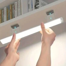 1只led運動感應櫥櫃燈,10/20/30/50cm磁性條燈,usb充電白色夜燈,適用於臥室/廚房/展示櫥櫃/浴室 - 杏色 - 查看 7