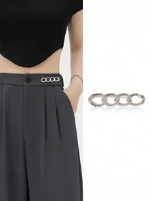 1 Miếng Cao-kết thúc Kim loại Quần áo Chốt Kim băng Đối với phụ nữ - Sành điệu Quần áo Đến Ngăn chặn Tủ Và Nâng Quần Với Đảm bảo Eo - Eo Phụ kiện Và Nổi bật - Vàng - Xem 5