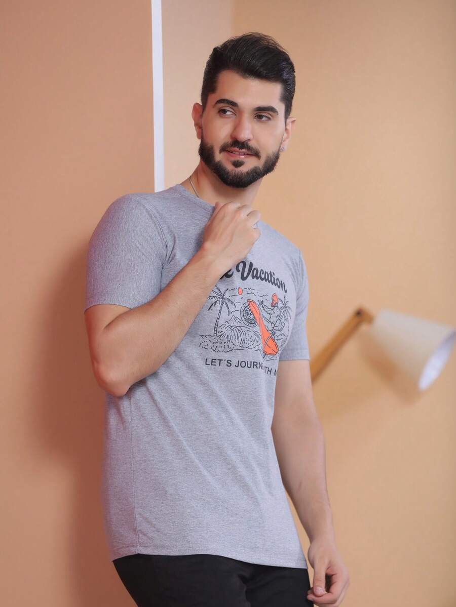Men T-Shirts - Xám - Xem 1