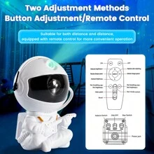 Astronaut Starry Sky Colorful Projector Lamp Starry Atmosphere Night Light Usb Plug And Play, Star-Based Guitar Model Remote Control 180° Head Magnetic Adjustable Laser Nebula Lamp Astronaut Ornament - White - View 9