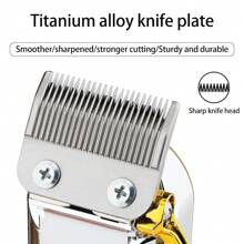 2pcs Hair Clipper Electric Hair Trimmer Cordless Shaver Trimmer Men Barber Hair Cutting Machine For Men Rechargeable USB Suit - Silver Hair Clipper Set Of Two - View 5