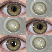 1 副天然棕色軟隱形眼鏡眼睛美容化妝隱形眼鏡年拋 14.2 毫米 - 綠色 - 查看 1