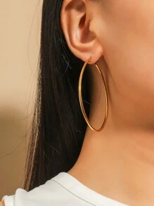 Pendientes de aro oval