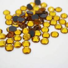 1440 件/288 件托帕石玻璃 Dmc 熱修復水鑽,非常適合 Diy 工藝,水鑽珠寶製作連身裙和配件的閃亮裝飾 - Topaz - 查看 3