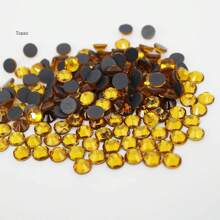 1440 件/288 件托帕石玻璃 Dmc 熱修復水鑽,非常適合 Diy 工藝,水鑽珠寶製作連身裙和配件的閃亮裝飾 - Topaz - 查看 1