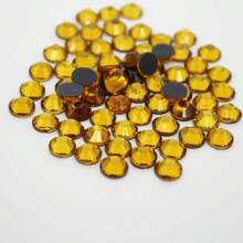 1440 件/288 件托帕石玻璃 Dmc 熱修復水鑽,非常適合 Diy 工藝,水鑽珠寶製作連身裙和配件的閃亮裝飾 - Topaz - 查看 2