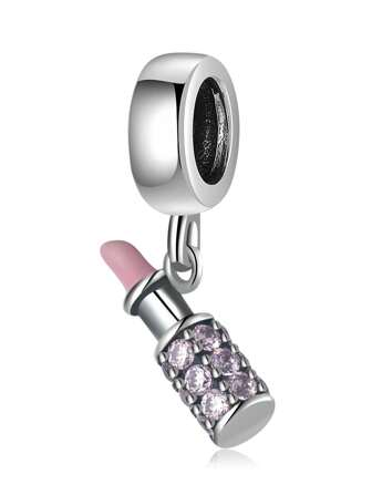 Lipstick Decor Silver Pendant