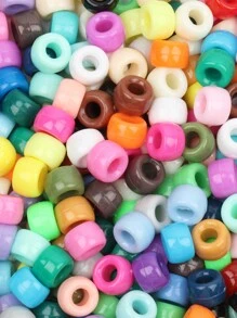100 件/批 6*9 毫米圆形彩色小马隔珠亚克力辫子大孔珠适用于 DIY 珠宝制作手链项链手工艺品用品 - 彩色 - 查看 37