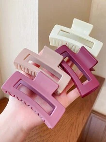 1 件-4 件女式简约风格塑料发夹，时尚百搭发夹，适合日常佩戴、沐浴、外出休闲、发饰、爪夹、发夹、发夹、学校用品、大学秋冬度假装女士