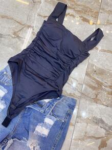 Women Bodysuits - 黑色 - 查看 3