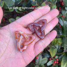 1pc 1inch Natural Stone Irish Knot No Hole Healing Cavring Tumble Ornament And Necklace Pendant