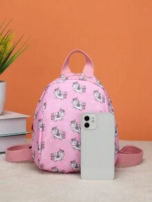 Cartoon Unicorn Printed Anti-Lost Small Backpack For Infant And Toddler Girls, Shoulder Straps - Pink - View 4