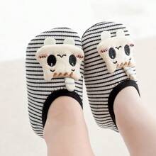 春秋季新生儿鞋软底防滑透气网眼袜运动鞋适合幼儿男孩和女孩 - 黑色 - 查看 2