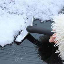 1 件耐用汽車擋風玻璃雪鏟和刮冰器去除工具適用於所有車輛,魔術漏斗雪鏟,冬季家用多功能鏟 - 黑色 - 查看 6