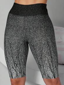 Women Sports Shorts - 黑與白 - 查看 1