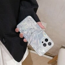 Ins Silver Butterfly Conch Shell Case Compatible With IPhone 13 14 11 12 15 Pro Max 14 15 Plus Cute Protective Phone Cover - Color - View 9