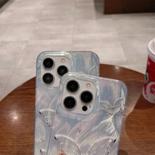 Ins Silver Butterfly Conch Shell Case Compatible With IPhone 13 14 11 12 15 Pro Max 14 15 Plus Cute Protective Phone Cover - Color - View 5