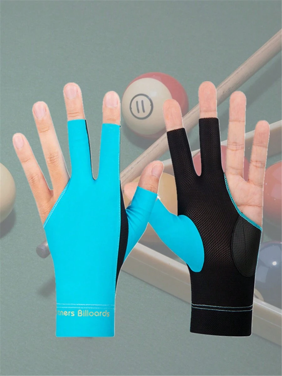 1 PC Left Hand Free Size Elastic Breathable Mesh Snooker Billiards Glove - Blue - View 1