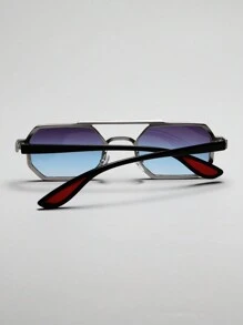 1 Paio Di occhiali Unisex Con Montatura Metallica Geometrica, Moda Decorativa Per Casual, Estate, Spiaggia, Vacanze, Esterno, Viaggio, Rientro A Scuola, Look Elegante