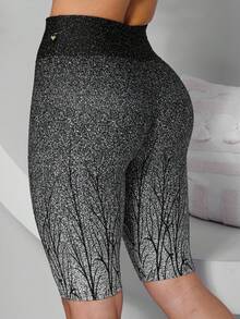 Women Sports Shorts - 黑與白 - 查看 2