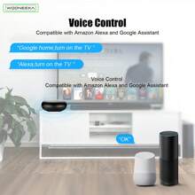 Wooneeka Wifi 紅外線遙控器中心相容於 Alexa 和語音控制智慧紅外線通用遙控器,透過 Smartlife 應用程式管理和控製家庭紅外線遙控器設備 - 黑色 - 查看 4