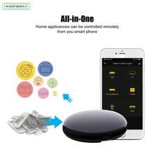 Wooneeka Wifi 紅外線遙控器中心相容於 Alexa 和語音控制智慧紅外線通用遙控器,透過 Smartlife 應用程式管理和控製家庭紅外線遙控器設備 - 黑色 - 查看 3