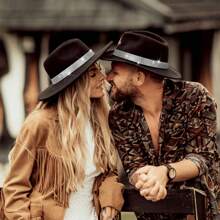 3 件/套女式牛仔帽附男式西式帽帶替換可調節尺寸女牛仔帽帶西式軟呢帽女式男式帽子首飾,不包括帽子 - 彩色 - 查看 2