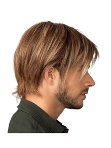 1pc European And American Wigs Men'S Golden Wigs Short Hair Handsome Men'S Hairstyles Fake Headbands Rose Mesh Heat-Resistant - Multicolor - View 5