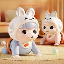 Interesting Electric Rabbit Climbing Doll Baby Toy Early Education Crawling Doll For Infant - Blue - View 7