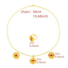 1pc Gold-Color Traditional Jewelry Set For Women, Wedding Party Gift Set - Royal Blue - View 3