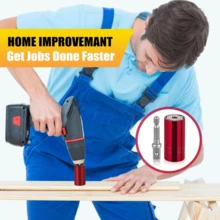 插頭扳手套裝專業插頭夾頭轉接器1/4至3/4英寸(7-19毫米)棘輪扳手電動工具轉接器禮物,男士丈夫父親爸爸diy工具人 - 紅色 - 查看 8