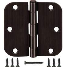Door Hinge 3 1/2" 12 Pack Rounded Door Hinges Oil Rubbed Bronze 3.5"X 3.5 Inch Hinges For Doors Interior 5/8" Radius Corners Residential Heavy Duty Steel,Reversible Removable Pin Hinge Factory Shop - 油擦青銅 - 查看 1