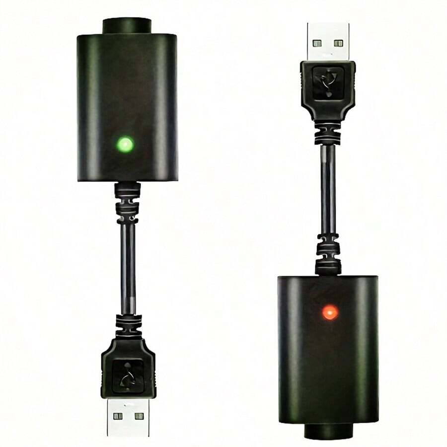 2入組510螺紋充電器usb充電線,具有led指示燈 - 兼容usb適配器,以安全有效地充電510電池 - 黑色 - 查看 1